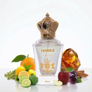 Hawas Parfum for Men – Fresh Aquatic Fruity Woody Fragrance with Apple, Plum & Ambergris
