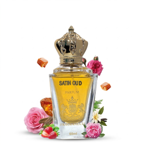 Satin Oud Parfum – Unisex Rose, Strawberry & Caramel Vanilla Oud Fragrance